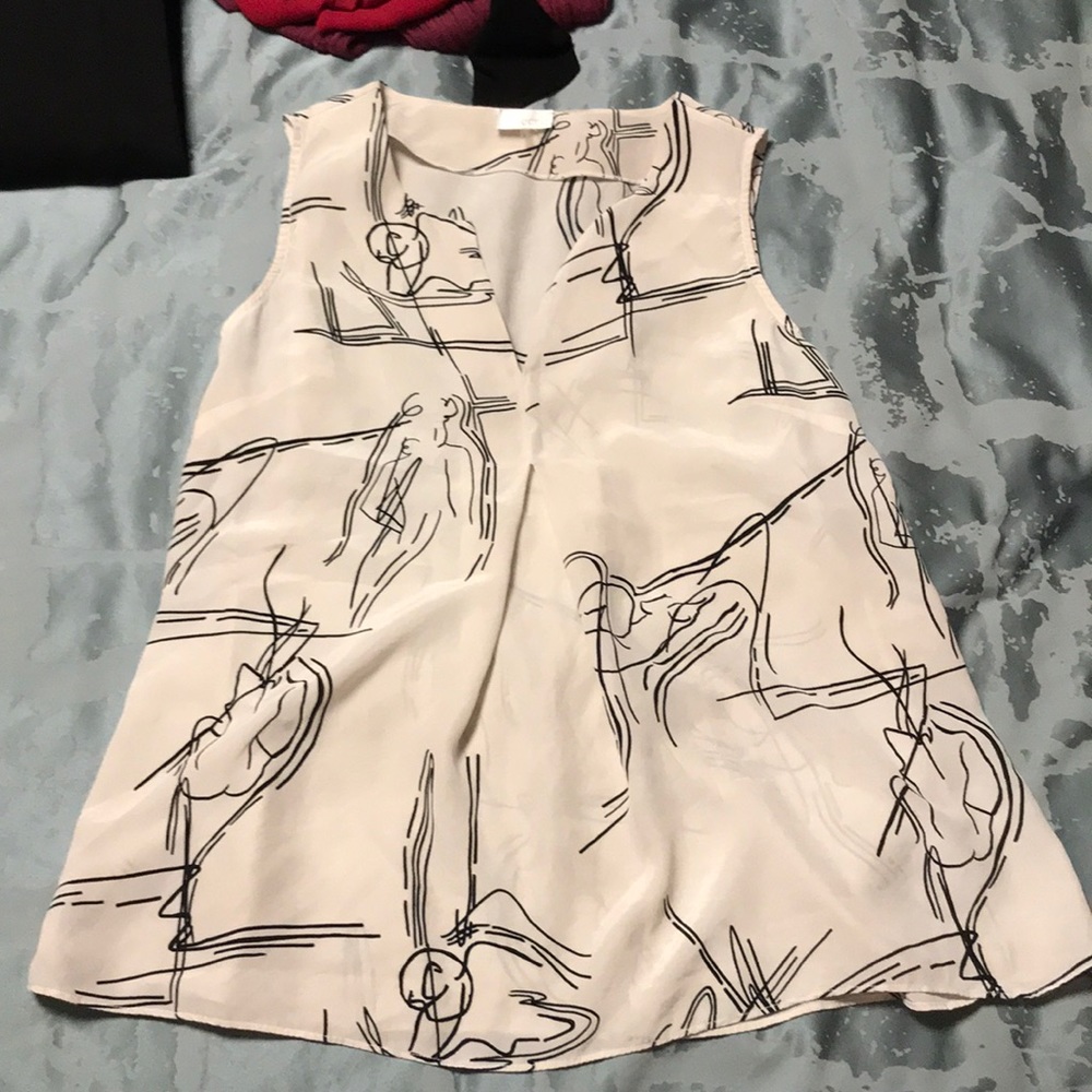 Ecru silky tank top
